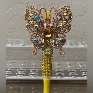 Butterfly rhinestone pen handmade